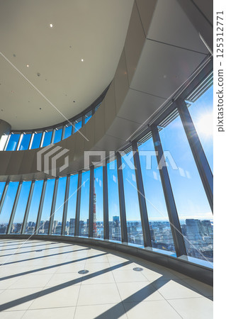 Modern Glass Observation Deck Overlooking City, Azabudai Hills Dec 9 2024 Modern Glass Observation Deck Overlooking City, Azabudai Hills Dec 9 2024 125312771