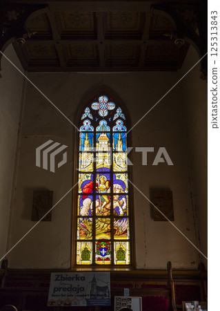 interior of Church of the Immaculate Conception of the Virgin Mary in Stary Smokovec, High Tatras, Slovakia interior of Church of the Immaculate Conception of the Virgin Mary in Stary Smokovec, High Tatras, Slovakia 125313843