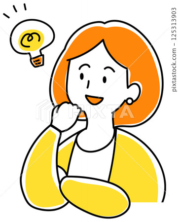 Inspired person: illustration of a woman in the office 125313903