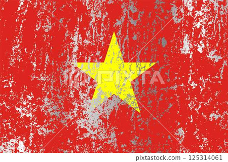 Vietnam flag with grunge effect. Vietnam flag with grunge effect. 125314061