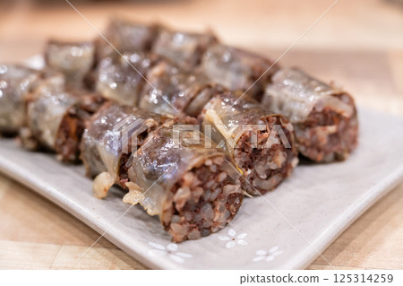 韓國 料理 血腸 순대 Sundae soondae ブラッドソーセージ スンデ 韓國 料理 血腸 순대 Sundae soondae ブラッドソーセージ スンデ 125314259