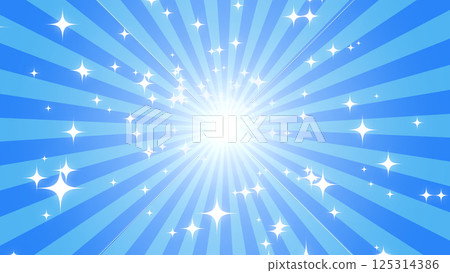 閃光效果和中心光暈 - 藍色 閃光效果和中心光暈 - 藍色 125314386