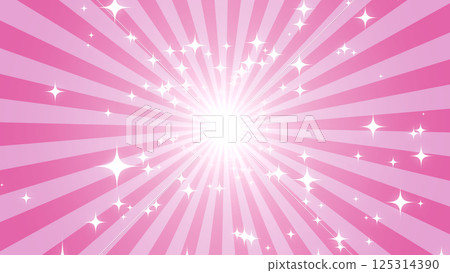 中心閃閃發光,光暈環繞 - 粉紅色 中心閃閃發光,光暈環繞 - 粉紅色 125314390