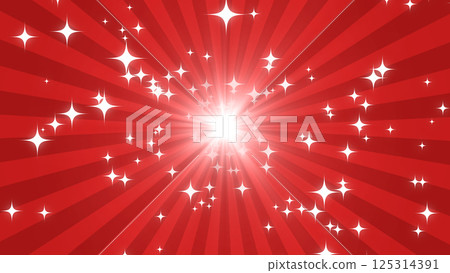 閃光效果和中心光暈 - 紅色 125314391