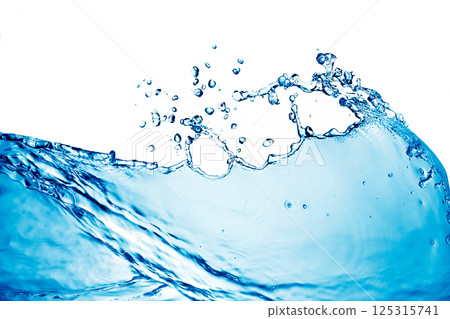 Water splashing with drops Water splashing with drops 125315741