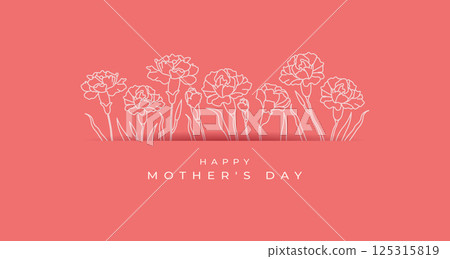 Carnation vector design for a Mother's Day 125315819