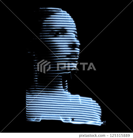 Abstract Light Painting Portrait Abstract Light Painting Portrait 125315889