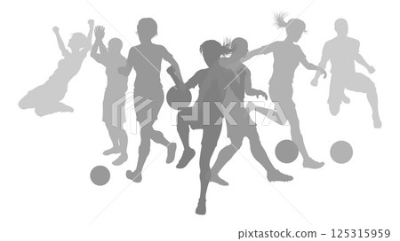 Soccer Football Players Silhouettes 125315959
