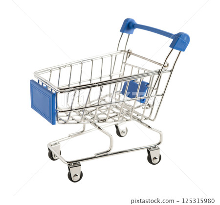 Shopping cart isolated on white background. Shopping cart isolated on white background. 125315980