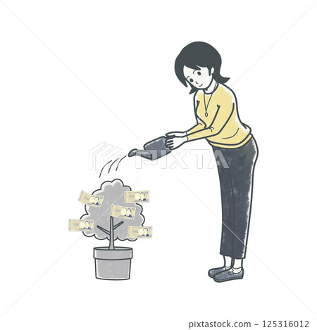 A woman who grows a money tree 125316012