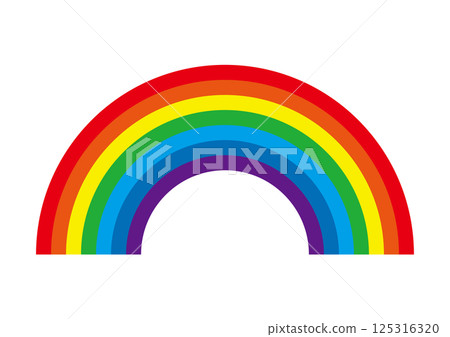 流行彩虹向量插圖透明材料 125316320