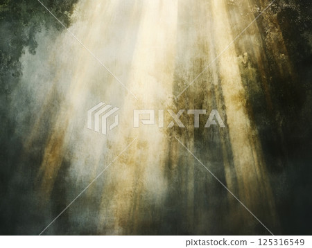 Soft light beams passing through mist and abstract textures creating a soothing glow Soft light beams passing through mist and abstract textures creating a soothing glow 125316549