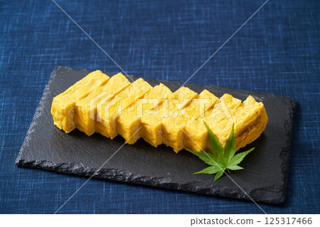 Sliced omelet 125317466