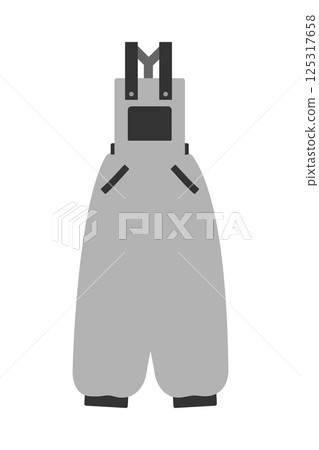 Grayscale Overall with pockets and straps button Sticker Icon Price Label Logo Design element idea Grayscale Overall with pockets and straps button Sticker Icon Price Label Logo Design element idea 125317658