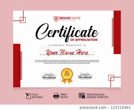 Certificate of Appreciation Design Template. Certificate of Achievement Design Template Certificate of Appreciation Design Template. Certificate of Achievement Design Template 125318465