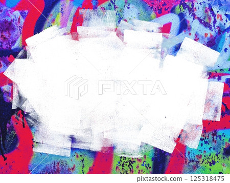 Abstract Graffiti Art with Neon Colors and White Space for 90s Street Style Design Abstract Graffiti Art with Neon Colors and White Space for 90s Street Style Design 125318475