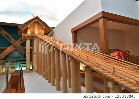 Shimane Prefectural Museum of Ancient Izumo History: Model of the main hall of Izumo Taisha Shrine Shimane Prefectural Museum of Ancient Izumo History: Model of the main hall of Izumo Taisha Shrine 125318843