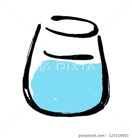 手繪的雞尾酒插圖，附筆觸 125319081