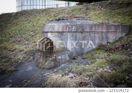 Rusted Drain Pipe with Metal Grate in Natural Environment Rusted Drain Pipe with Metal Grate in Natural Environment 125319172