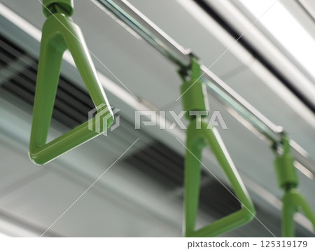 Inside a Yamanote Line train (handrails) Inside a Yamanote Line train (handrails) 125319179