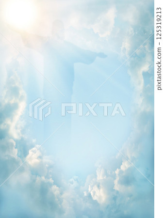 Bright light from cloudy sky 125319213