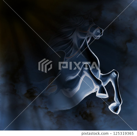 Moses and the pillar of cloud by the sea 125319365