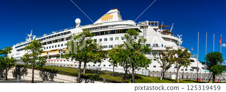長崎港觀光遊輪抵達（藍色夢幻旋律）松枝碼頭全景[長崎市] 125319459