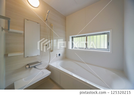 Beautiful bathroom with a window Beautiful bathroom with a window 125320215