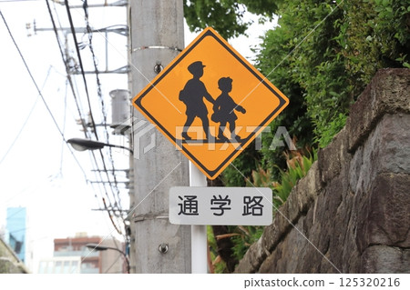 Road sign Prohibition of proceeding outside the designated direction-B 125320216