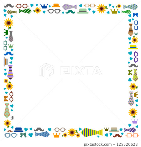 Tie, glasses and hat frames 125320628