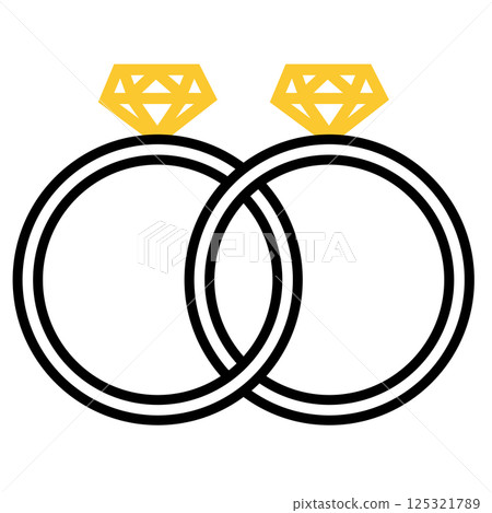 雙色交叉環圖標 125321789