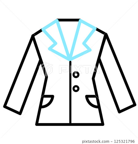 雙色燕尾服（上身）圖標 125321796