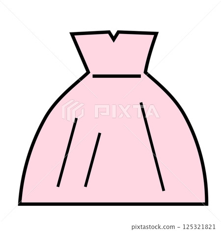 粉紅色婚紗圖標 粉紅色婚紗圖標 125321821