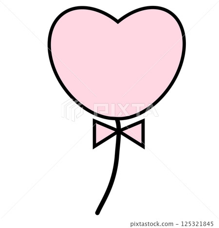 粉紅色心形氣球圖標 125321845