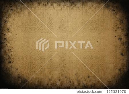 Dirty brown background. Dotted halftone overlay. 125321978