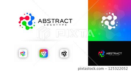 Fluid movement logo organic shape, evokes creativity, innovation, biotech, creative app, tech startup, media. Vector logotype Fluid movement logo organic shape, evokes creativity, innovation, biotech, creative app, tech startup, media. Vector logotype 125322052