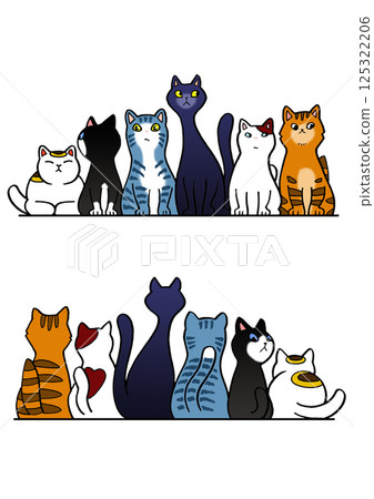 可愛的貓咪插畫 125322206