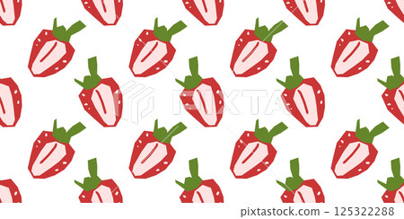 Seamless strawberry pattern 125322288