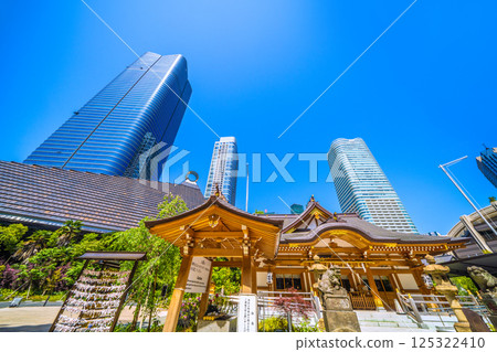 The cityscape of Tokyo in Japan, overlooking Azabudai Hills, Hachiman Shrine, etc. The cityscape of Tokyo in Japan, overlooking Azabudai Hills, Hachiman Shrine, etc. 125322410
