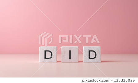 DID letter block meaning psychological multiplicity | Light pink background 125323089