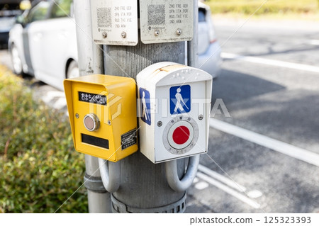 為視障人士提供聲音按鈕的交通號誌燈 為視障人士提供聲音按鈕的交通號誌燈 125323393