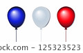 Blue, white and red balloons, for celebration, birthday and decoration 125323523