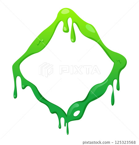 Square frame made of green slime 125323568