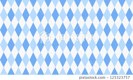 藍色菱形花紋背景圖。無縫向量 4K 插圖素材。 125323757