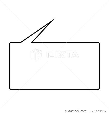 Simple speech bubble illustration, horizontal, square 125324497