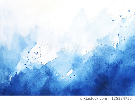 水彩畫藍色顏料水波背景素材生成ai 125324733