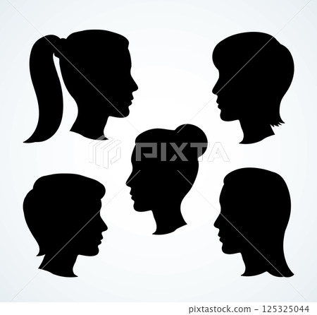 Vector image of the pretty woman 125325044