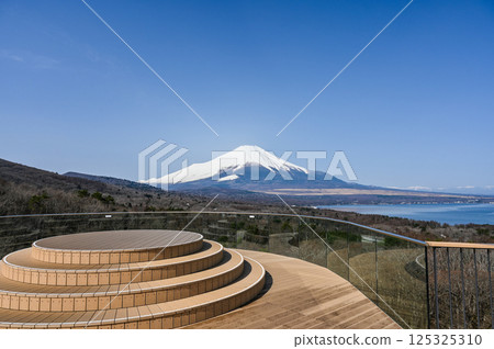 Lake Yamanaka and Mt. Fuji from Panorama Dai, Yamanashi Prefecture Lake Yamanaka and Mt. Fuji from Panorama Dai, Yamanashi Prefecture 125325310