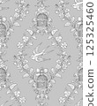 Swallow Bird and Floral Seamless Pattern: Elegant Vector Illustration for Fabrics, Wallpapers, and Packaging Design 125325460