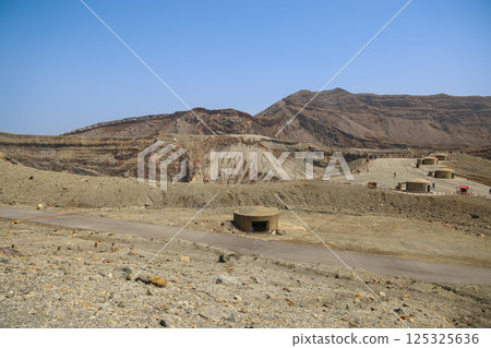 March 25 2025 Landscape with Remote Huts and Clear Blue Sky, Japan 125325636